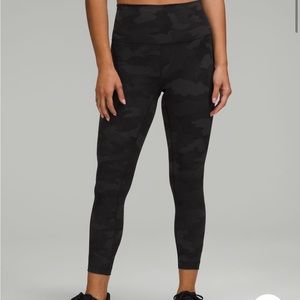 Lululemon wunder train leggings black camo